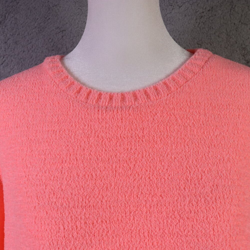 Anthony's Resort Wear Chenille Sweater Womens Small Pink Crew Neck Preppy Cozy - Picture 3 of 9